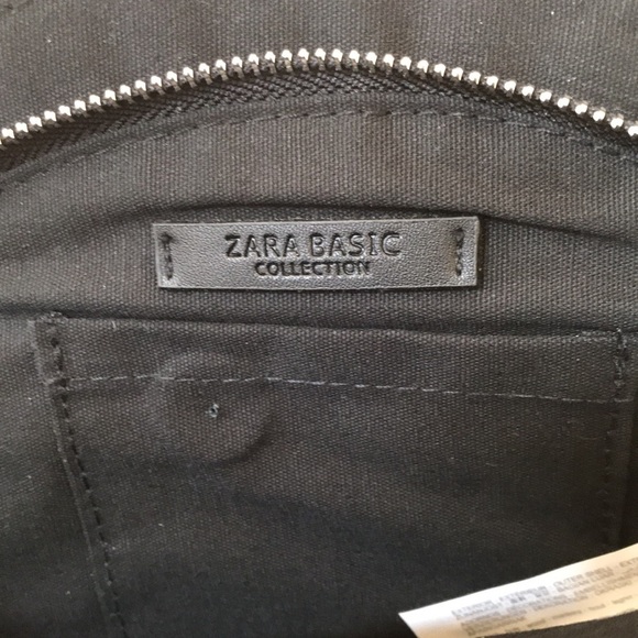NWT! ZARA black half moon woven crossbody bag - Picture 6 of 10